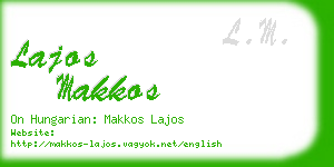 lajos makkos business card